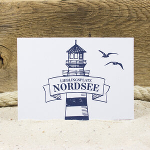 Postkarte Nordsee - Bow & Hummingbird