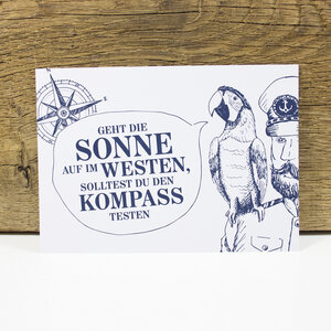 Postkarte "Käpt´ns Weisheit II" - Bow & Hummingbird