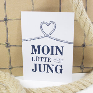 Postkarte "Moin lütte Jung" - Bow & Hummingbird