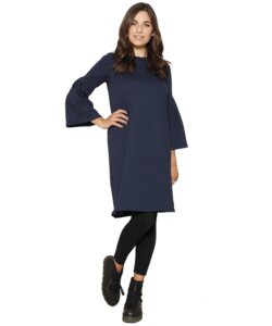 Damen Kleid aus Bio-Baumwolle "Louise" blau - CORA happywear