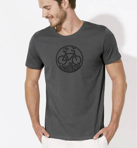 Fahrrad / Bike T-Shirt in Grau & Schwarz - Picopoc