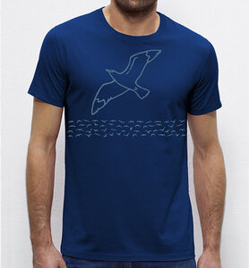 Möwe / Möwen T-Shirt für Männer in blau - Picopoc