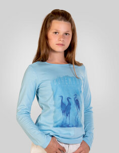 Mädchen-Langarmshirt Blue Heron - Bohemini