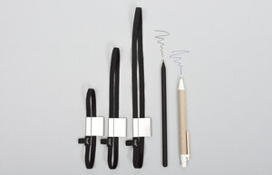 Stifthalter & Gummiband (Stiftschlaufe pen loop) - Schwarz - tyyp