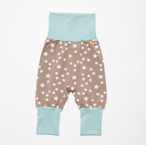 Babypumphose "Stars taupe" aus 95% Bio-Baumwolle, 5% Elasthan - Cheeky Apple