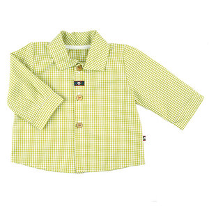 Stylisches Babyhemd (hellblau od. oliv) mit Spitzkragen (54481) - carl&lina