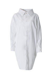 Statement Kleid aus Bio-Baumwolle - Weiß - LUXAA