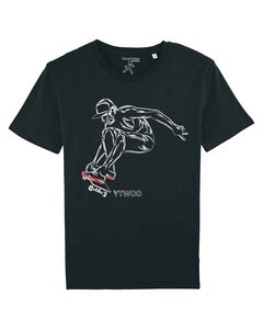 Skate for Live, Herren T-Shirt mit Skater als Motiv. Skater Bio Shirt - YTWOO