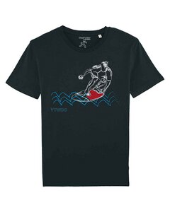 Herren T-Shirt mit Wellenreiter, Surfer Bio Shirt - YTWOO