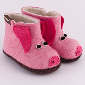 Hausschuhe - Baby Piggy Rosa - mongs®