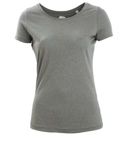 Basic T-Shirt mit weitem U-Ausschnitt - Sissi meliert - aus Bio-Baumwolle - glore Basics