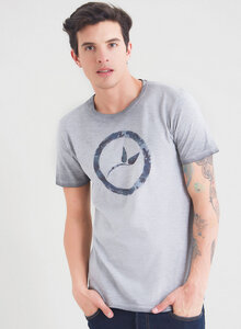 Garment Dyed T-Shirt aus Bio-Baumwolle mit Logo-Print - ORGANICATION