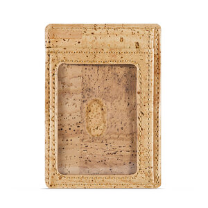 Karten-Portemonnaie aus Kork mit Sichtfenster - corkor