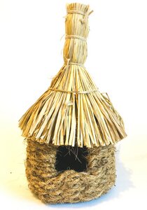 Vogelhaus aus Kokos, Jute und Palmgrass (Ø 16 cm) - fairanda