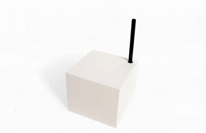 Notizblock Würfel, schwarzes oder weißes Papier+ schwarzer Bleistift, schwarzes Papier und handgebunden mit Stifthalter Loch - tyyp