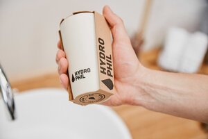 Zahnputzbecher aus nachwachsenden Rohstoffen | Farbe beige - HYDROPHIL