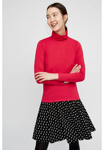 Laila Roll Neck Top Pink - People Tree