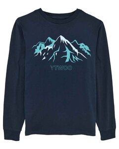 Herren Langarmshirt Bergland aus schwerer Baumwolle - YTWOO