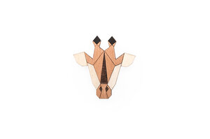 Brosche aus Holz - Giraffe | Mode Schmuck - BeWooden