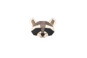 Brosche aus Holz - Waschbär | Mode Schmuck - BeWooden