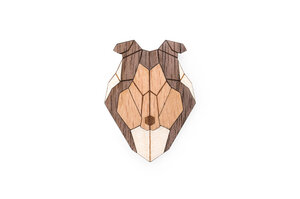 Brosche aus Holz "Collie" | Mode Schmuck - BeWooden