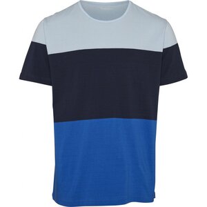 T-Shirt - Block striped cut and sew - Olympia Blue - KnowledgeCotton Apparel
