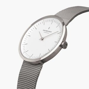 Armbanduhr Infinity Silber - Mesharmband Silber - Nordgreen Copenhagen