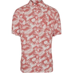 Hemd - Linen short sleeve shirt with all over print - KnowledgeCotton Apparel