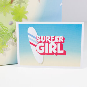 Postkarte Surfer Girl - Bow & Hummingbird