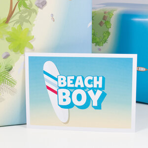 Postkarte Beach Boy - Bow & Hummingbird