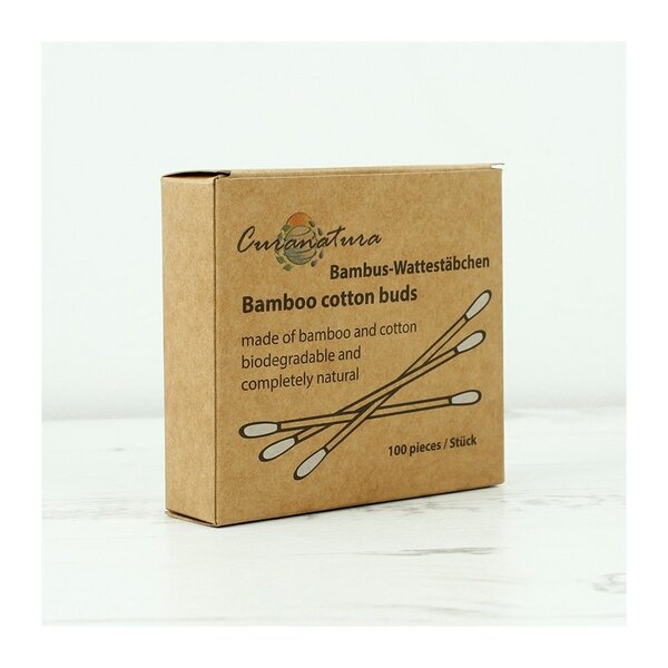 600 Bambus-Wattestäbchen – Bio, 76 Mm Lang, 3 X 200 Stück Im Pack