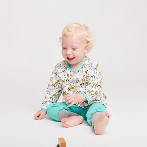 Gefüttertes Babyjäckchen "Lovely Zoo" aus Bio-Baumwolle - Cheeky Apple