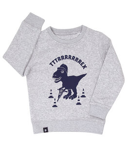 Theo Tttrrrrex der Bauarbeiter Dino - Fair Wear Kinder Sweater - päfjes