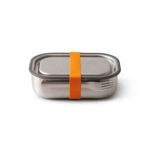 Auslaufsichere Lunchbox "Steel Lunch Box" aus Edelstahl inkl. Gabel - Black + Blum