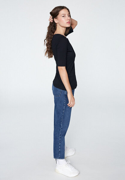 JANNAA - Damen T-Shirt aus Bio-Baumwolle black