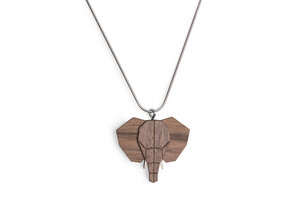 Halskette Elefant | Kette mit Anhänger aus Holz - BeWooden