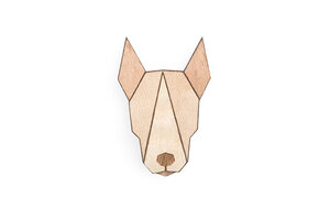 Brosche aus Holz "Bull Terrier" | Mode Schmuck - BeWooden