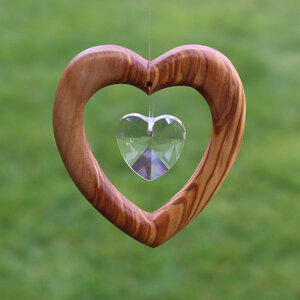 Fensterschmuck  Herz aus Holz elegant  - Mitienda Shop