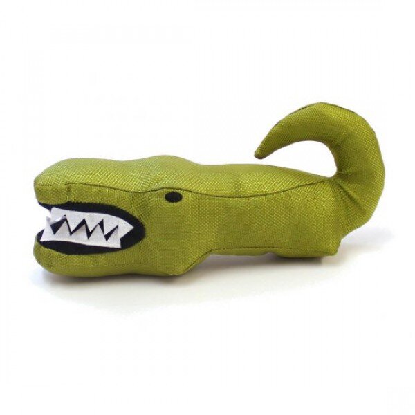 GoDog Plüsch-Hundespielzeug Alligator – Mit Chew Guard Technology, Robust, Blau, Inklusive Quietscher