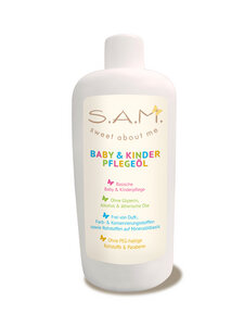 S.A.M. Baby & Kinder Pflegeöl mit Bio-Mandelöl & Aprikosenkernöl 100ml - S.A.M.