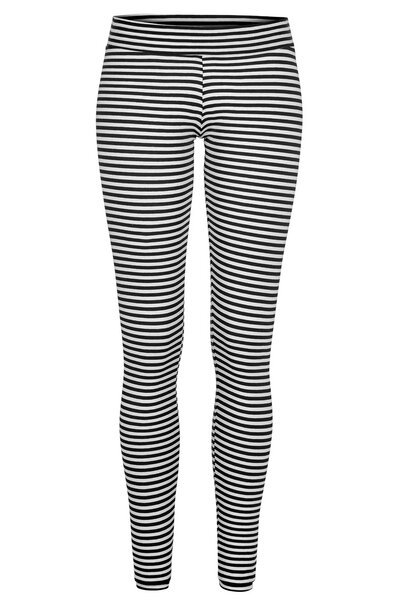 Gothicana By EMP Damen Leggings – Schwarz/weiß Gestreift, Skinny Fit, Aus Bequemem Stretch-Material