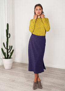Langer Rock Leinen Maxirock grau oder blau - SinWeaver alternative fashion