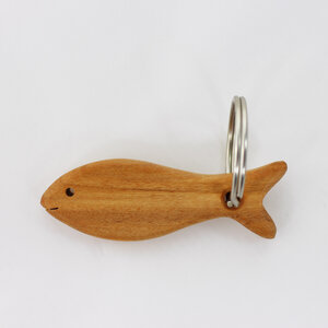 Schlüsselanhänger aus Holz "Fisch" - Mitienda Shop