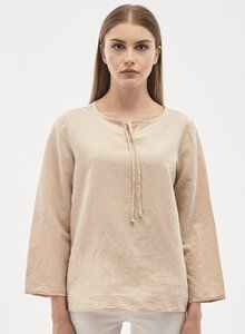 Bluse aus Leinen-Mix mit 3/4 Ärmeln - ORGANICATION