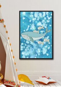 Poster Wal mit Fischen - Eykaffee