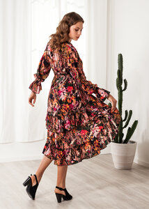 Blumenkleid Viskose Print Sommerkleid - SinWeaver alternative fashion