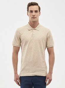Slim-Fit Poloshirt aus Bio-Baumwolle mit Allover-Print - ORGANICATION
