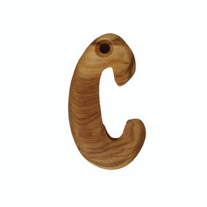Schlüsselanhänger aus Holz Buchstaben A-Z | Holz Anhänger - Mitienda Shop
