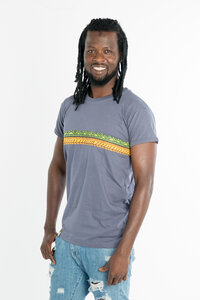 Kudhinda Stripe - Männer T-shirt - Charcoal Grau - Maishameanslife