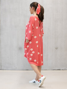 Damen Kleid aus Eukalyptus Faser "Carlotta" rosa mit Allover print - CORA happywear